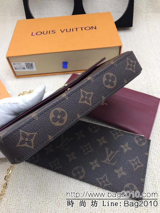 路易威登LV頂級原單 M61276老花三合一獨家實拍 PochetteFelicie手袋 手拿包 女士錢包 ZY1070